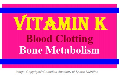 Vitamin K 3 Canadian Academy of Sports Nutrition